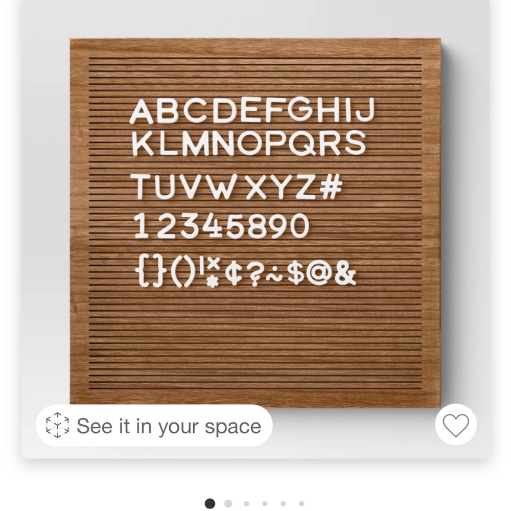 14X14 wood letter board